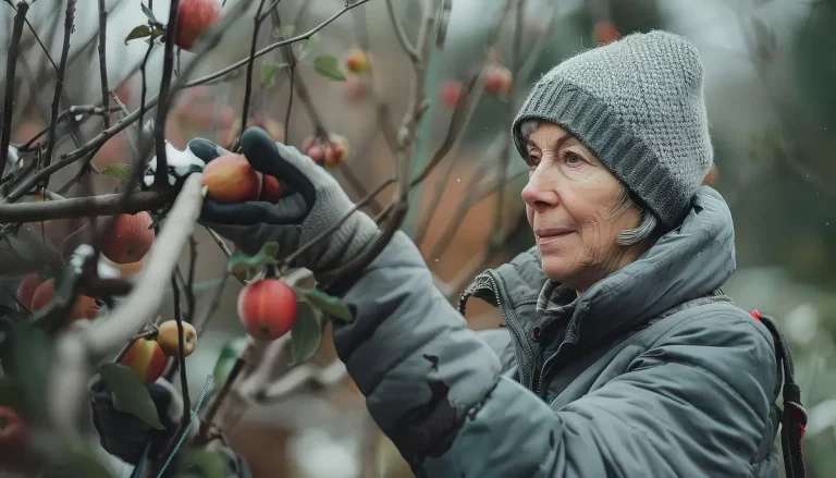 pêcher taillé hiver jardin fruits