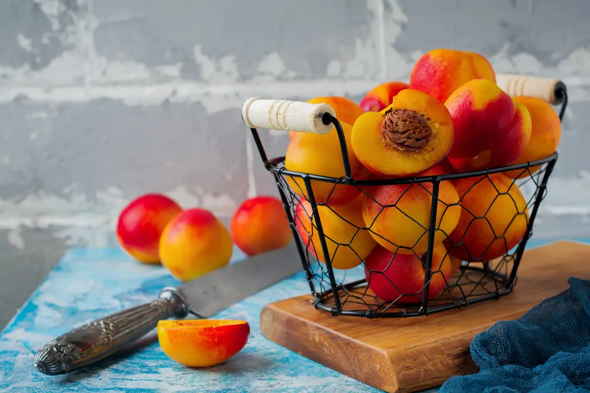 pêches panier cuisine
